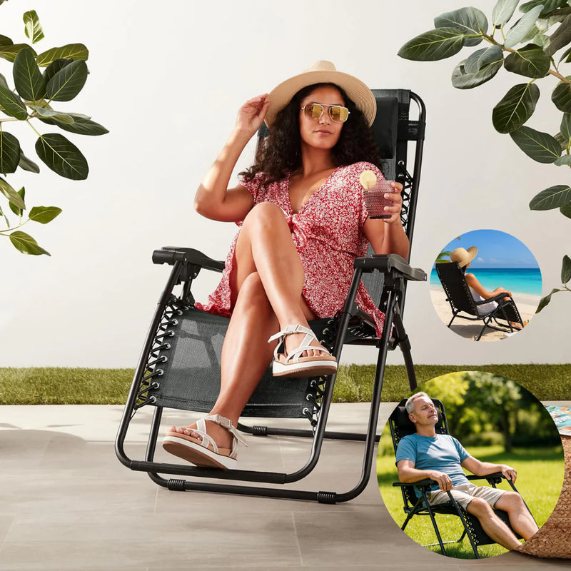 (QUEIMA DE ESTOQUE) Cadeira Reclinável e Dobrável - Suporta até 200kg + BRINDE EXCLUSIVO HOJE